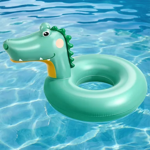 Miniatura 12 de Moko Anillos de natación inflables, flotadores de piscina, tubos de natación, anillos de forma redonda, lindo diseño de dibujos animados, playa, Rosa