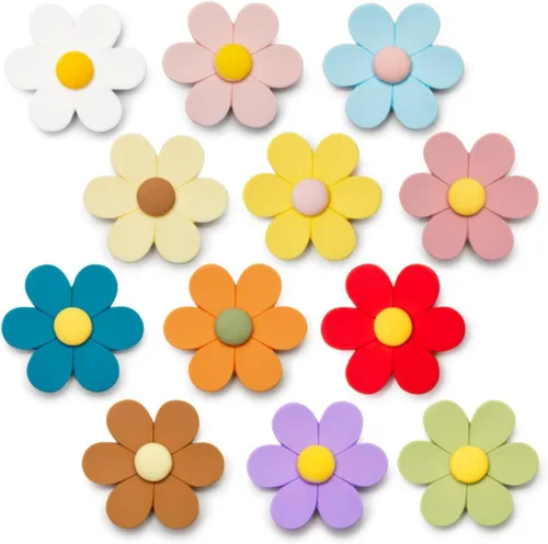 SUNURS Imanes grandes de flores 3D lindos para nevera para taquilla, imanes coloridos y fuertes decorativos divertidos para refrigerador para