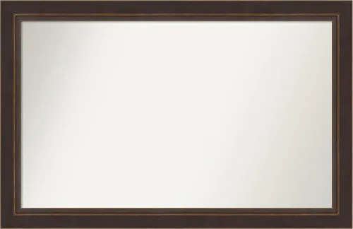 Miniatura 130 de Amanti Art Espejo de baño de bronce para sobre el fregadero, 24 x 24 pulgadas, espejo cuadrado de bronce Lara para tocador, marco de madera
