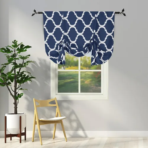 Miniatura 15 de Melodieux - Cortinas de bolsillo de moda marroquí para cocina, cafetería o baño, pequeñas ventanas