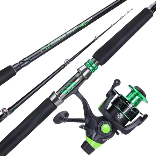 Miniatura 2 de Sougayilang Catfish & Inshore Spinning Combo – 30LB Drag, 4.7:1, 13+1 Bearings, 2-Piece Medium Heavy Rod for Catfish, Striper, Redfish, Carp