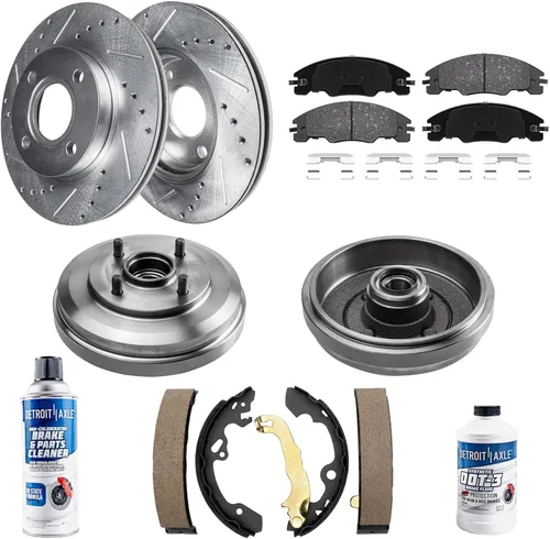 Miniatura 14 de Detroit Axle - Kit de freno delantero para Nissan Altima Sentra 07-10, repuesto de pastillas de freno de cerámica de freno de disco 2007 2008 2009