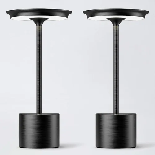 Lámpara de mesa inalámbrica, lámpara de mesa recargable portátil de 6000mAh para exteriores, lámpara con batería de 3 colores, atenuación continua