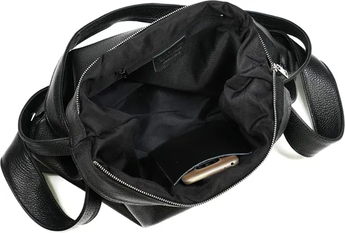 Miniatura 7 de Mochila de piel para mujer - Bolso de hombro convertible hecho a mano de piel auténtica