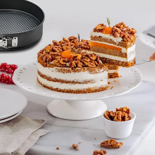 Miniatura 5 de Webake Springform - Molde antiadherente de 11 pulgadas para tartas de queso con parte inferior extraíble, molde grande para hornear para Acción