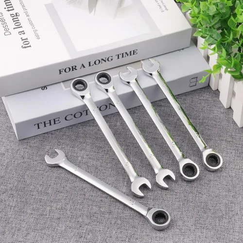Miniatura 4 de Juego de 5 llaves de trinquete de 0.394 in, llaves combinadas para mecánicos y entusiastas del bricolaje, métrica, 72 dientes, llave de engranajes