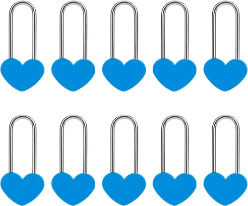 Miniatura 29 de Candado de amor VeYocilk de 3.5" 50mm en forma de corazón, candado de corazón negro para deseos de amor, ideal para bodas, San Valentín