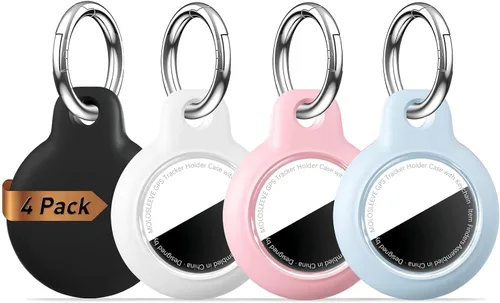 Funda impermeable para AirTag 2 (2.ª generación) y 1ª, llavero de soporte a prueba de golpes mejorado para AirTag, funda protectora de cuerpo