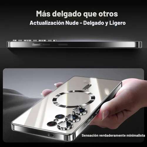 Miniatura 8 de Hurgoer Funda para Samsung Galaxy S24 Ultra (Solo). Funda Magnética para S24 Ultra, Brillante Delgada Fina Suave funda capa para 6.8 pulgadas. Negro