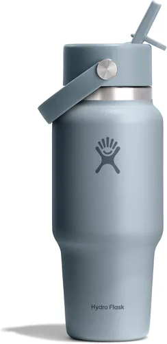 Miniatura 16 de Hydro Flask Botella de agua de viaje – Acero inoxidable aislado – Tapa ancha con pitillo, antiderrames, a prueba de fugas en 24 oz Trillium Pink