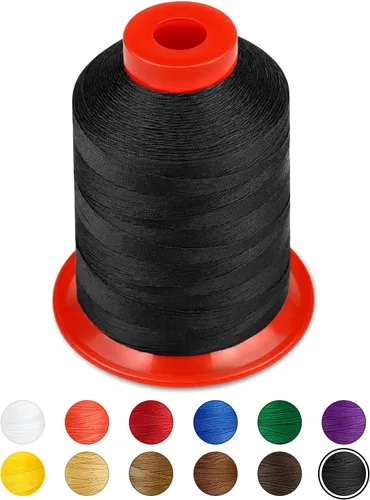 Miniatura 8 de Hilo de tapicería extra fuerte FIVEIZERO, hilo de nailon unido rojo de 1000 metros para denim, cuero, manualidades, máquina, bricolaje y hogar