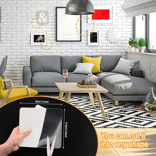 Miniatura 4 de Parachoques transparentes para puerta de armario, 4 almohadillas de amortiguación de sonido de alta calidad, almohadillas de goma autoadhesivas