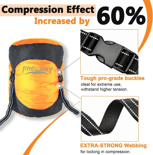 Miniatura 2 de Frelaxy - Bolsa de compresión con 40% más de almacenamiento, Saco de compresión de 11L/18L/30L/45L/52L, resistente al agua y ultra ligero para saco