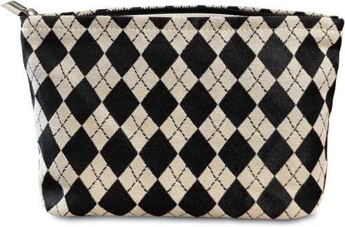 Miniatura 44 de STARDW Bolsa de maquillaje estética floral para mujeres y niñas, bolsa de aseo de viaje con cremallera de gran capacidad, bolsa organizadora