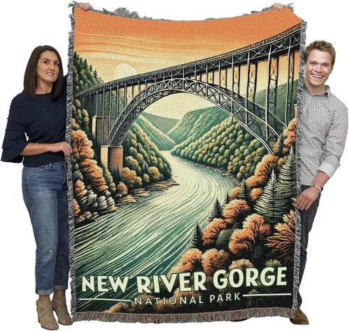 Miniatura 57 de Pure Country Weavers Manta del Parque Nacional Acadia, manta de tapiz de algodón para regalo, fabricada en los Estados Unidos, 72 x 54 pulgadas