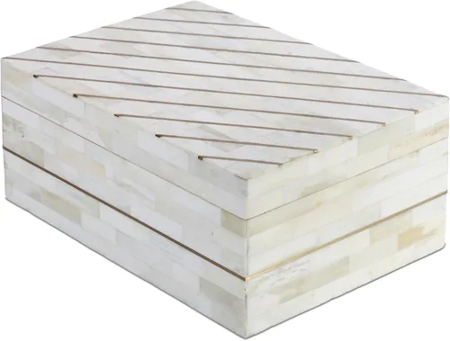 Miniatura 18 de Handicrafts Home Caja de almacenamiento decorativa con tapa – 10 x 4.5 x 2.5 pulgadas Organizador de decoración moderna para el hogar, caja