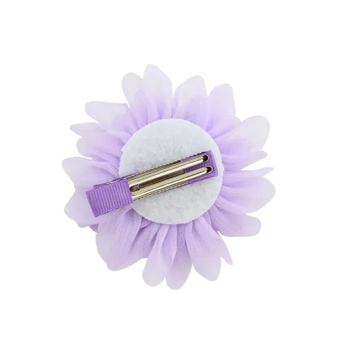Miniatura 7 de 30 pinzas para el pelo de cocodrilo para niñas y bebés, accesorios de gasa con flores para el cabello, accesorios para niños pequeños y adolescentes