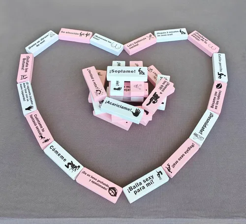 Miniatura 3 de Juego de Bloques Español para Parejas Adultas, Juego de Torre Colorida en la Cama, Actividad Divertida para Dormitorio de Esposa y Esposo