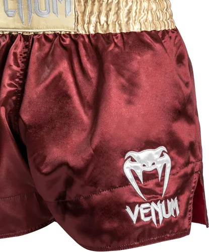 Miniatura 5 de Venum Pantalones cortos clásicos de Muay Thai, borgoñaoroblanco, talla M