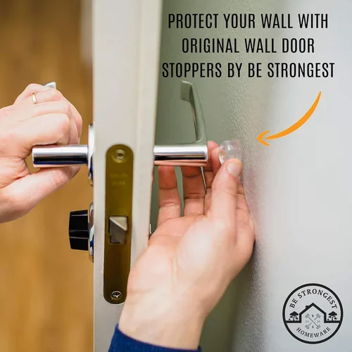 Miniatura 4 de Topes de puerta protectores de pared [paquete de 16] Tope de puerta de pared tamaño pequeño Parachoques de puerta de goma de tamaño pequeño Tope