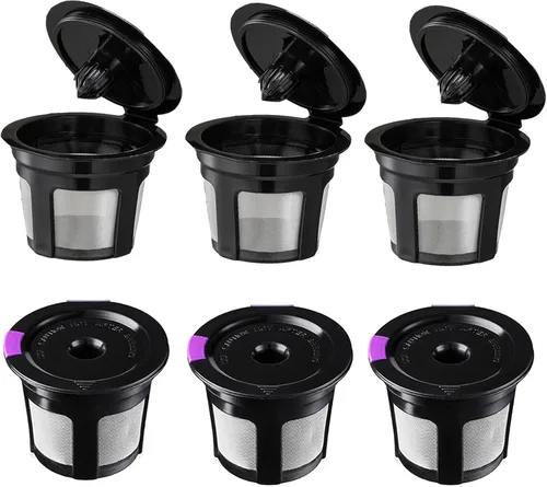 Miniatura 7 de K Cups reutilizables, filtros de café reutilizables de ajuste universal con malla de acero inoxidable de grado alimenticio, cápsulas de café