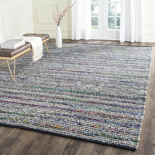 Miniatura 13 de SAFAVIEH Cape Cod Collection - Alfombra de pasillo, 2 pies 3 pulgadas x 6 pies, multicolor y natural, tejido plano hecho a mano de algodón trenzado