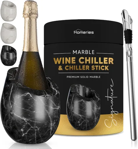 Miniatura 8 de Cubo Enfriador de Vino de Mármol Homeries - Enfriador de Vino y Champán para Fiestas, Cena – Mantén el Vino y las Bebidas Frías, Enfriadores de Vino