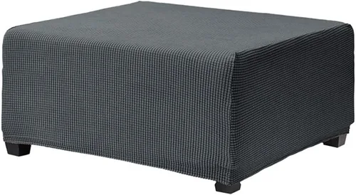 Miniatura 17 de Fundas otomanas elásticas de jacquard suave, fundas otomanas rectangulares de almacenamiento para reposapiés, protector de muebles de sala de estar