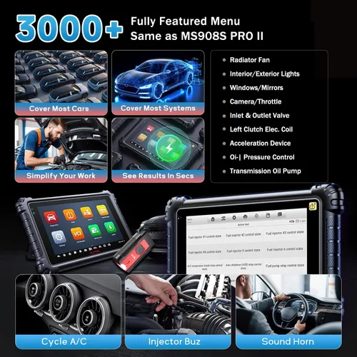 Miniatura 5 de Autel MaxiSys MS906 Pro TS Escáner OBD2 profesional con programación TPMS ECU Coding 36+ funciones de servicio, herramienta de diagnóstico