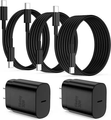 Cargador de Bloque USB C de carga rápida para iPhone 17 16 Pro Max, cargadores USB-C de 30 W con cable largo de carga rápida tipo C de 3/6/10 pies