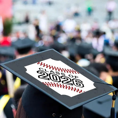 Miniatura 3 de Big Dot of Happiness Béisbol de graduación - Kit de decoración de gorra de graduación 2026 - Cubierta de gorra de graduación