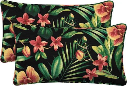 Miniatura 9 de Honeycomb Juego de almohadas lumbares para exteriores, 22 pulgadas de ancho x 12 pulgadas de largo, almohadas lumbares para exteriores Courtyard Geo