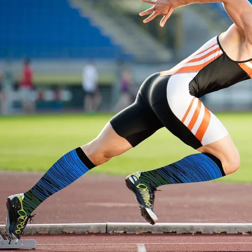 Miniatura 6 de ZFiSt - Calcetines de compresión de talla grande para pantorrilla ancha para mujeres y hombres, medias de compresión deportiva para enfermeras
