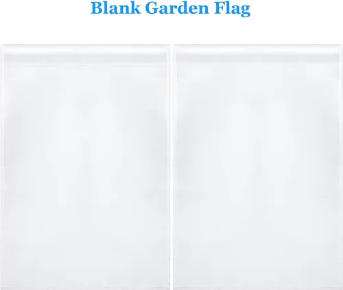Miniatura 3 de Bandera de jardín en blanco para sublimación a granel 12x18 pulgadas Bandera de sublimación en blanco Banderas de poliéster DIY Cartel de lienzo