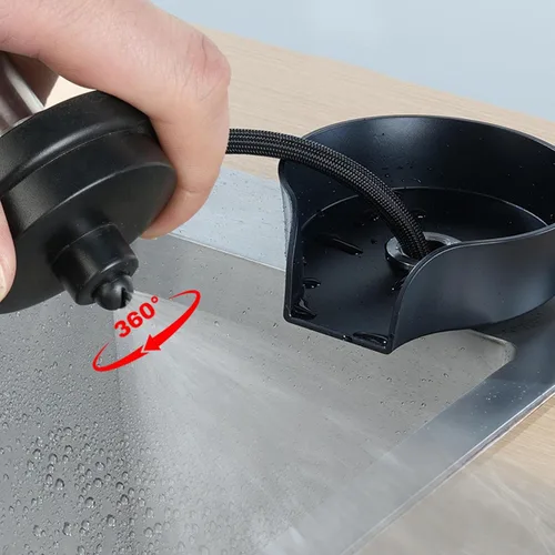 Miniatura 3 de SOONHUA Enjuagadora de vidrio para fregadero de cocina, cabezal rociador extraíble y limpiador de botellas con adaptadores rápidos universales