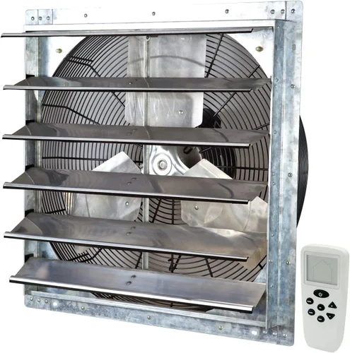 Miniatura 9 de iLiving Ventilador de escape de obturador de 10 pulgadas con termostato inalámbrico inteligente controlado a distancia y humedad, ventilador