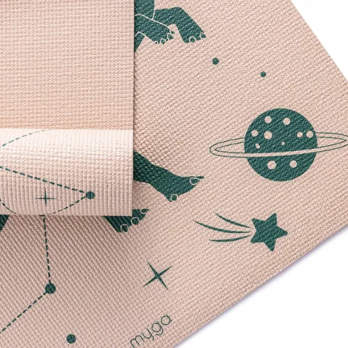 Miniatura 3 de Myga Estera de Yoga para Niños con Estampado de Seda, Estera de Yoga Antideslizante para Ejercicio de Niños, Fitness, Yoga y Mindfulness, Estera