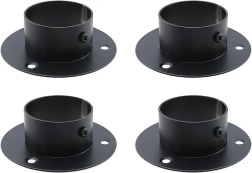 Miniatura 11 de 4 piezas de 2.008 in/2 pulgadas de diámetro de acero inoxidable para armario de armario de armario soporte de extremo de zócalo de soporte, soporte