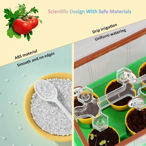 Miniatura 5 de EXBEPE Kit de jardinería para niños, kit de terrario de cultivo de invernadero, juego de cultivo de plantas, descubrimiento, regalo educativo