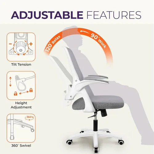 Miniatura 5 de NEO CHAIR Escritorio de oficina para videojuegos, silla ergonómica para computadora con soporte lumbar para la espalda, ruedas giratorias de altura