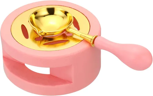 Miniatura 13 de PATIKIL Kit de sellado, calentador de sellos de cera con cuchara de fusión, estufa de fusión retro, herramienta de horno para sellar cuentas, sello