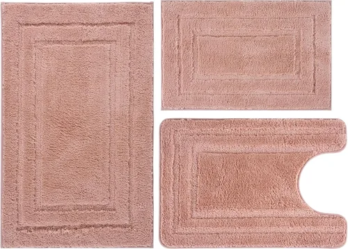Miniatura 8 de Juego de 3 alfombras de baño, con alfombra de inodoro en forma de U de 20 x 28 pulgadas, ultra absorbente de agua y súper suave, antideslizante