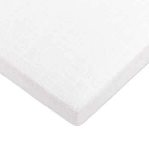 Miniatura 15 de Babyletto Sábanas para cuna de 100% algodón orgánico para todas las etapas, con certificado GOTS, ajustables 360°, muselina ultra suave