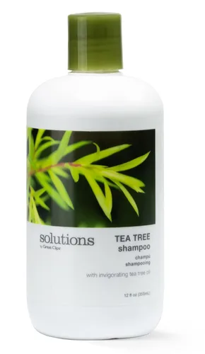 GREAT CLIPS Solutions Tea Tree Shampoo 12 fl oz | Tratamiento natural para el cuero cabelludo seco y la caspa con aceites esenciales vigorizantes |