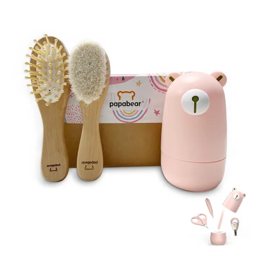 Miniatura 17 de Juego de cortaúñas para bebé con bonito estuche, kit de lima de uñas y uñas de los pies para manicura y pedicura para recién nacidos, regalo de aseo