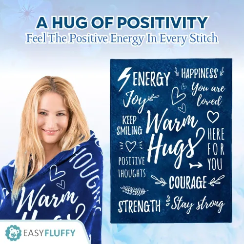 Miniatura 3 de EasyFluffy Manta de Recuperación para Hombres y Mujeres - Manta Curativa Súper Suave con Palabras Inspiradoras - Regalos de Pronta Recuperación