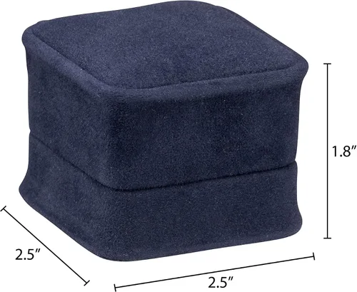Miniatura 19 de Caja de pendientes de terciopelo negro, paquete de 2, gamuza de lujo rica, elegante estuche de aretes de diamante, con interior de terciopelo negro