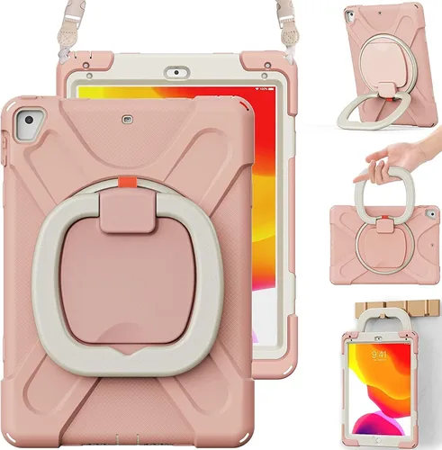 Miniatura 24 de Funda para iPad Air de 3ª generación – Funda resistente para niños con soporte giratorio, soporte para lápices y correa de transporte para iPad