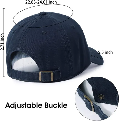Miniatura 6 de Crazy Era Gorra de béisbol unisex de algodón liso en blanco para papá, ajustable, estilo vintage