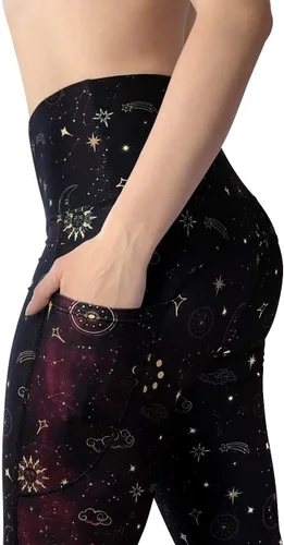 Miniatura 3 de Comfy Yoga Leggings de yoga estampados con bolsillos para mujer, pantalones de yoga de cintura alta, suaves y ligeros leggings de entrenamiento